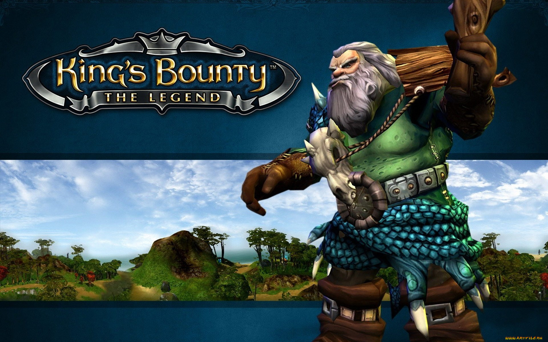 Обои Видео Игры King`s Bounty: The Legend, обои для рабочего стола,  фотографии видео игры, king`s bounty, the legend, дубина, гном, воин Обои  для рабочего стола, скачать обои картинки заставки на рабочий стол.